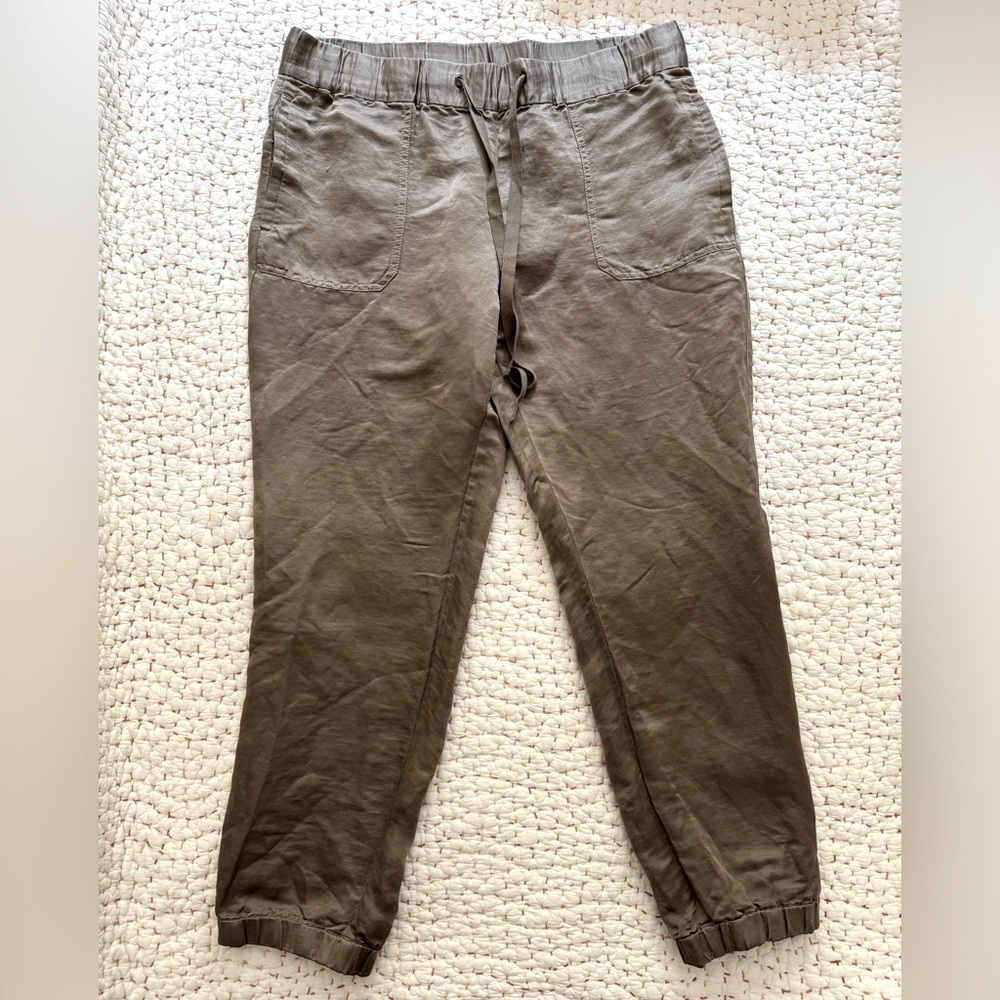 J. Crew metallic linen-silk sweatpants